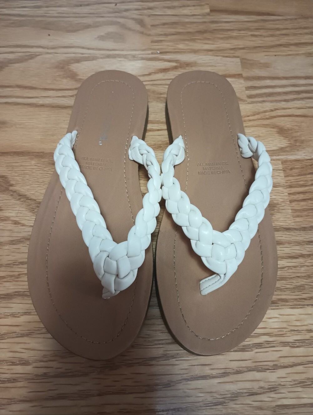 Soda Braided Sandals. White. Women's 8